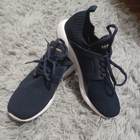 EUC US Polo Assn Navy Blue and White Active Athletic Sneakers Size 7 - Picture 15 of 15